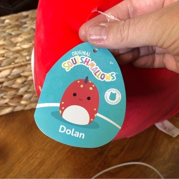 Squishmallows Dolan the Red Dinosaur (first to market) in size 11" - Picture 5 of 7